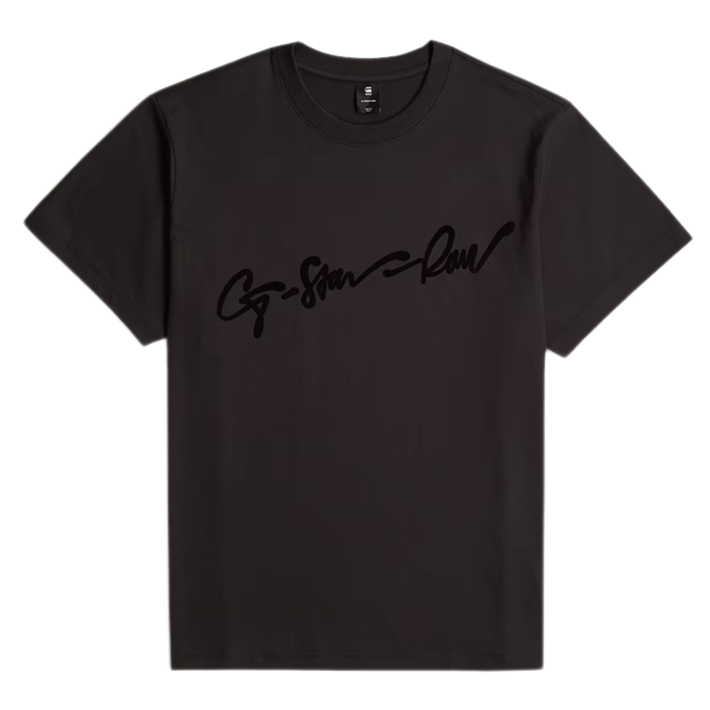 G-Star T-Shirt Flock G-Script Loose Dark Black
